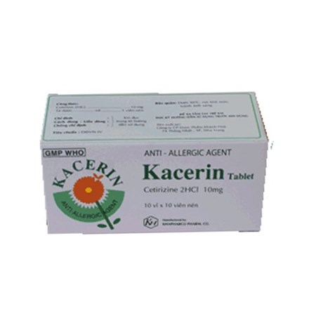 Thuốc Kacerin Tablet - Thuốc chống dị ứng 