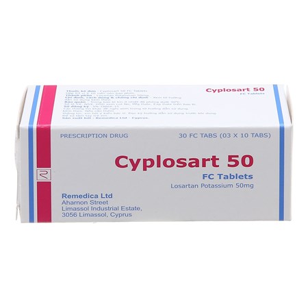 Thuốc Cyplosart 50 FC Tablets - Thuốc điều trị tăng huyết áp hiệu quả