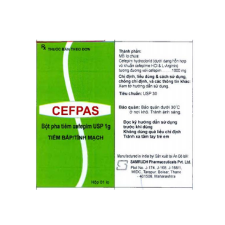 Thuốc Cefpas - thuốc dùng để điều trị bệnh nhiễm khuẩn