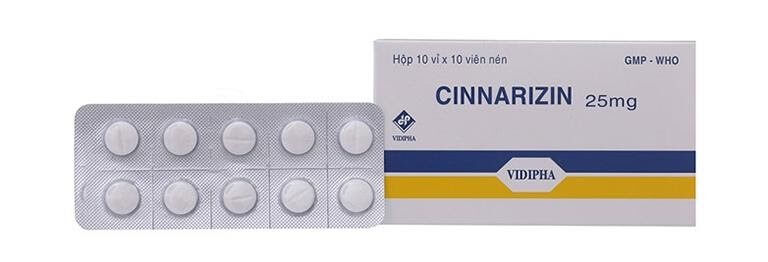 Thuốc Cinnarizin 25mg có hoạt chất chính là Cinnarizin, hàm lượng 25mg