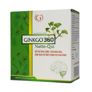 Thuốc Ginkgo Natto 360 Q10 Gold - Hỗ trợ tăng cường tuần hoàn não