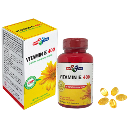 Thuốc Vitamin E 400 Mdp-Usa - Hỗ trợ sức khỏe và hỗ trợ phòng các chứng bệnh do thiếu Vitamin E