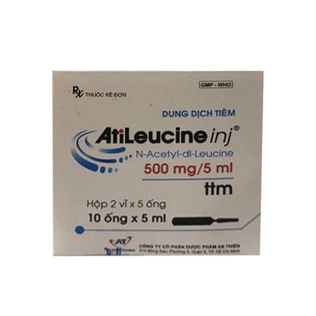 Thuốc AtiLeucine 500mg/5ml - Điều trị triệu chứng cơn chóng mặt