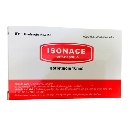 Thuốc Isonace – Điều trị mụn trứng cá (Hộp 3 vỉ * 10 viên)