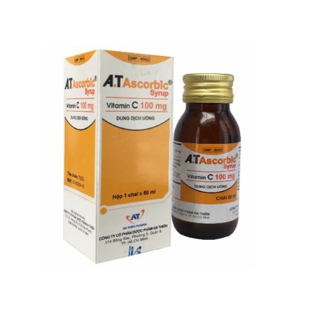 Thuốc A.T Ascorbic syrup - Phòng và điều trị bệnh do thiếu vitamin C