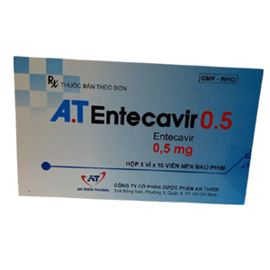 Thuốc AT.Entecavir 0,5 - Điều trị chứng nhiễm virus viêm gan B