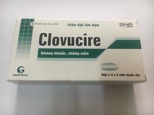 Thuốc Clovucire - Viên đặt phụ khoa kháng khuẩn, chống nấm