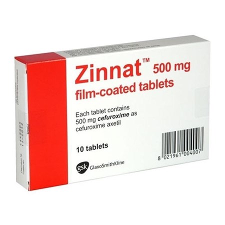 Thuốc Zinnat 500mg -  Điều trị nhiễm khuẩn da và mô mềm. 