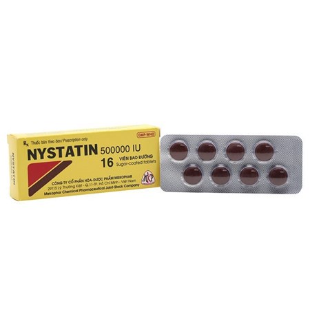 Thuốc Nystatin 500000 IU - điều trị nhiễm nấm trong dạ dày hoặc ruột. 
