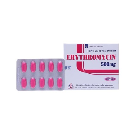 Thuốc Erythromycin 500mg MKP - Thuốc điều trị nhiễm khuẩn