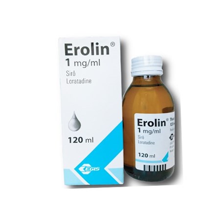 Thuốc Sirô Erolin 120ml - viêm mũi dị ứng, mề đay mạn tính 