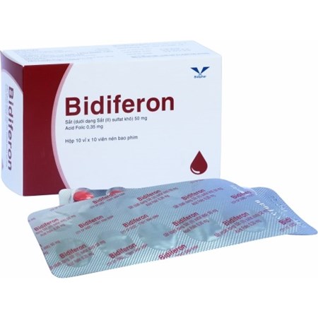 Thuốc Bidiferon - Điều trị dự phòng thiếu sắt và acid folic