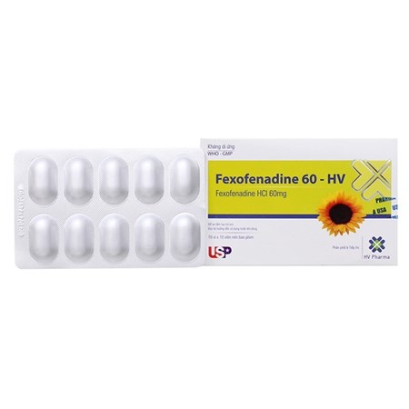  Thuốc Fexofenadin 60-HV - Điều trị viêm mũi dị ứng