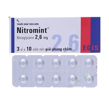 Thuốc Nitromint 2,6mg - Thuốc điều trị các cơn đau thắt ngực 