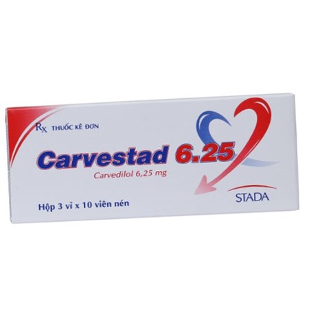 Thuốc Carvestad 6.25 - Điều trị cao huyết áp