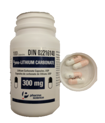 Thuốc Pms-Lithium Carbonate - Ðiều trị và phòng bệnh hưng cảm