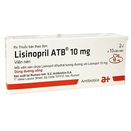 Thuốc Lisinopril ATB 10mg - Điều trị tăng huyết áp