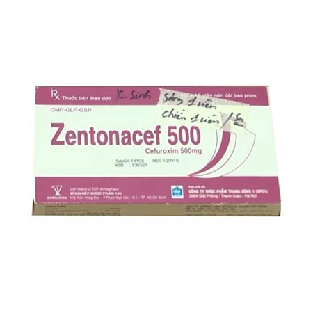 Thuốc Zentonacef 500 - Điều trị nhiễm khuẩn