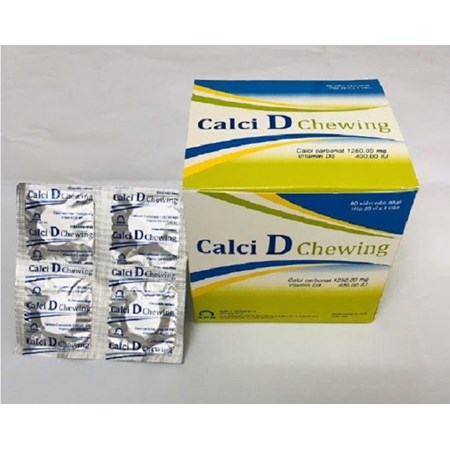 Thuốc Calci D Chewing - Bổ sung Canxi và Vitamin D