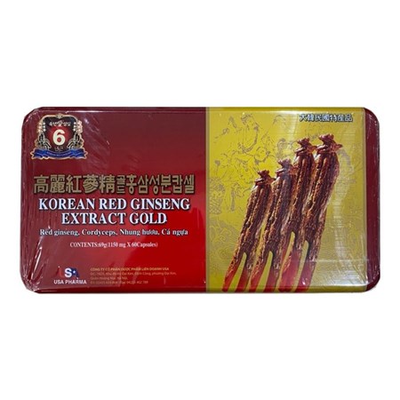 Thuốc Korean red ginseng extract gold hộp 60 viên - Bồi bổ sức khoẻ 