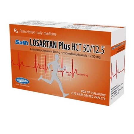 Thuốc Savi Losartan Plus HCT 50/12.5 - Điều trị tăng huyết áp