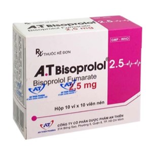 Thuốc A.T Bisoprolol 2.5 - Điều Trị Tăng Huyết Áp