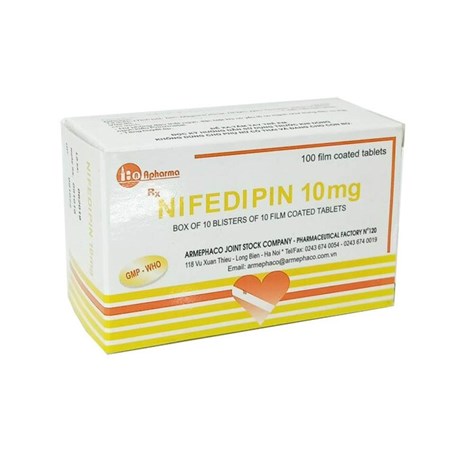 Thuốc Nifedipin 10mg Armephaco - Điều trị tăng huyết áp