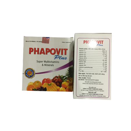 Thuốc Phapovit Plus – Viên uống bổ sung vitamin và khoáng chất