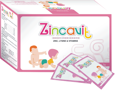 Thuốc Zincavit Hộp 30 gói x 3g - Giúp trẻ ăn ngon miệng