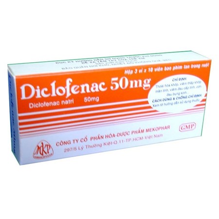 Thuốc Diclofenac 50mg Mekophar - Chống Viêm Giảm Đau Xương Khớp