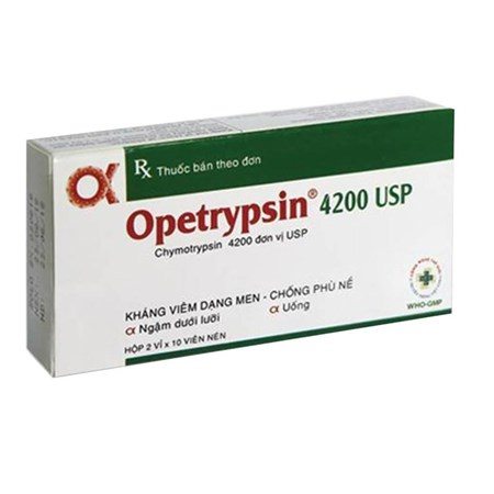 Thuốc Opetrypsin - Kháng viêm, chống phù nề