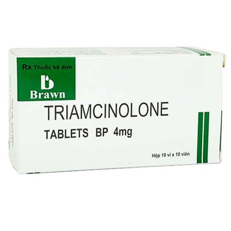 Thuốc Triamcinolon 4mg Brawn - Điều trị viêm khớp