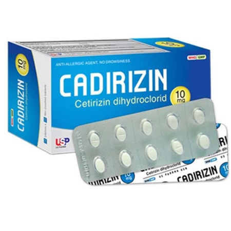 Thuốc Cadirizin Cetirizine 10mg Usp