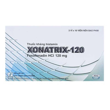 Thuốc Xonatrix-120 - Điều trị viêm mũi dị ứng