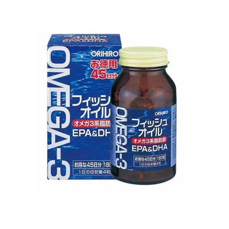 Thuốc Dầu Cá Omega 3 Orihiro Lọ 180 Viên – Bổ Sung Omega 3