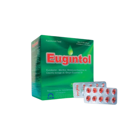 Thuốc Eugintol Hộp 100 viên – Hỗ Trợ Giảm Ho , Sổ Mũi , Cảm Cúm
