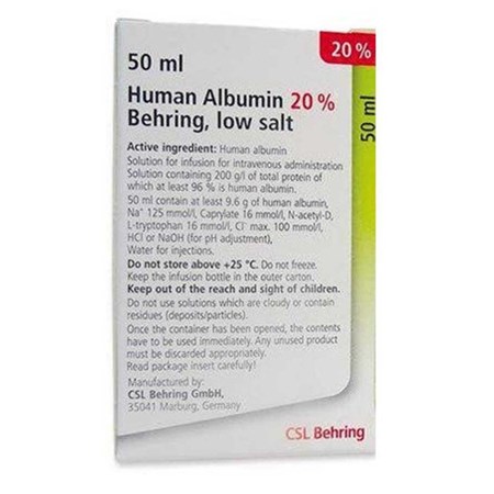 Thuốc Human Albumin 20% 50ml Behring