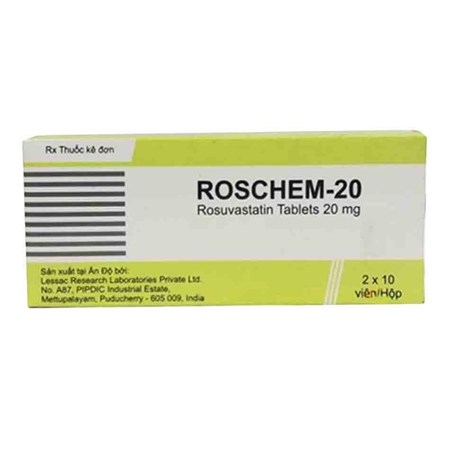 Thuốc Roschem-20 - Điều trị tăng Cholesterol máu. 