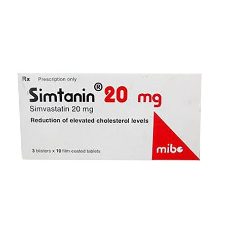 Thuốc Simtanin 20mg - Điều trị bệnh tăng Cholesterol
