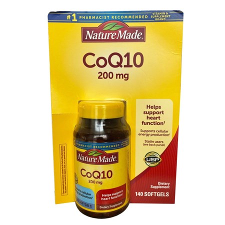 Thuốc Nature Made CoQ10 200mg 140 Softgels - Hỗ trợ điều trị bệnh tim mạch