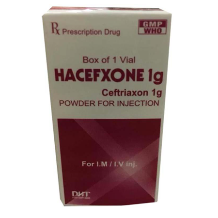 Thuốc Hacefxone 1g DHT - Điều trị bệnh nhiễm trùng nặng