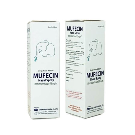 Thuốc Mufecin Nasal Spray 0.5mg/ml - Điều trị viêm mũi dị ứng