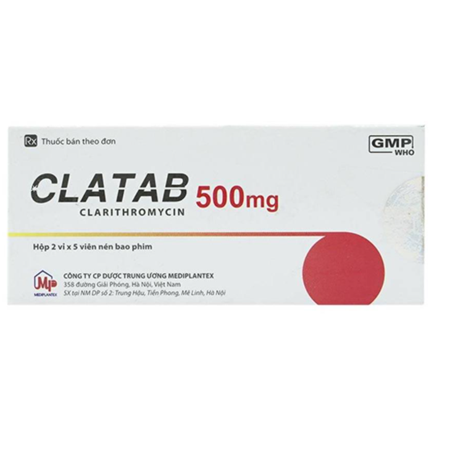 Thuốc Clatab 500mg - Điều trị các bệnh nhiễm khuẩn