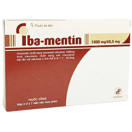 Thuốc Iba-Mentin 1000mg/62,5mg - Điều trị nhiễm khuẩn 