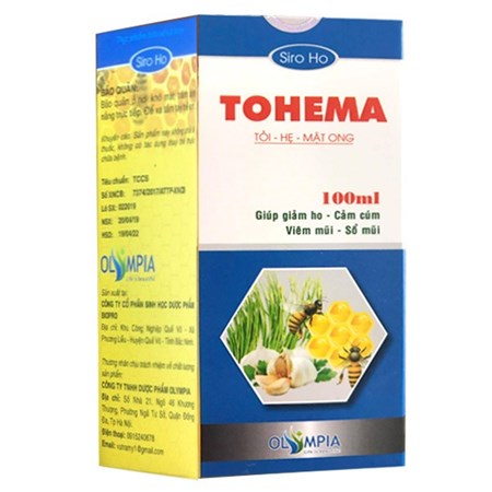 Siro ho Tohema 100 ml – Giảm ho, cảm cúm, viêm mũi, sổ mũi