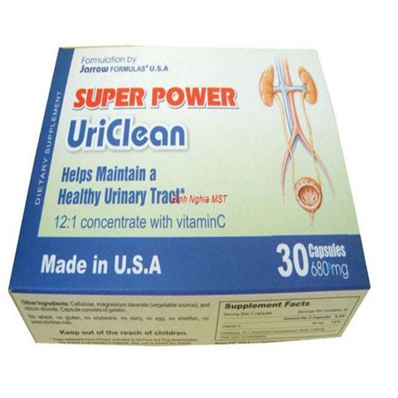 Super Power UriClean – Viên uống hỗ trợ đánh tan sỏi thận – 30 Viên