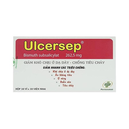 Thuốc Ulcersep 262mg - Làm giảm các triệu chứng khó chịu ở dạ dày