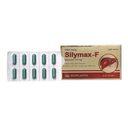 Thuốc Silymax F 140mg hộp 60 viên -trị viêm gan, suy gan, gan nhiễm mỡ
