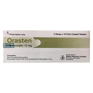 Thuốc Orasten 10mg - Điều trị tăng cholesterol máu