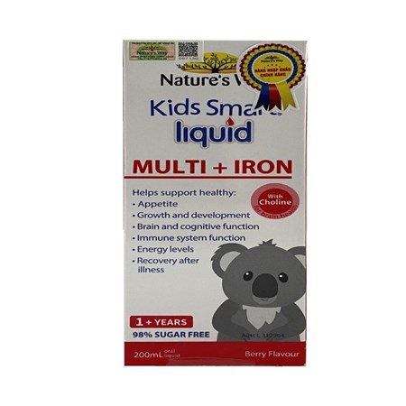 Kids Smart Multi Iron Liquid - Bổ sung vitamin cho bé